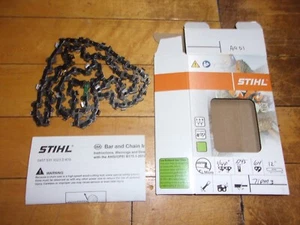 Stihl 12" Saw Chain OEM 1/4P" .043" 64DL 3670-005-0064 71PM3 #GL-R2D - Picture 1 of 2