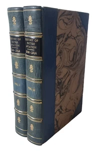 HISTORY OF BRITISH AVIATION 1908-1914 By R. Dallas BRETT / 2 Vols /Fine Binding! - Picture 1 of 24