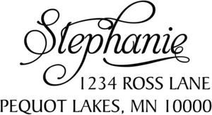 Custom Self-Inking Stamp with Personalized Name and Address - 1" x 2-1/2" Size - Picture 1 of 3