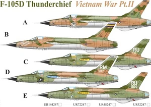 Calcomanías UpRise UR72247 - CALCOMANÍA F-105D Thunderchief Guerra de Vietnam Parte 2 1/72 - Imagen 1 de 9