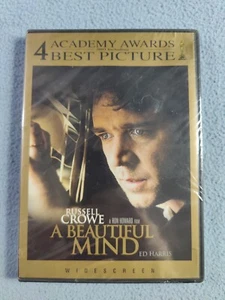 NEW SEALED A BEAUTIFUL MIND DVD RUSSELL CROWE ED HARRIS JENNIFER CONNELLY - Picture 1 of 5