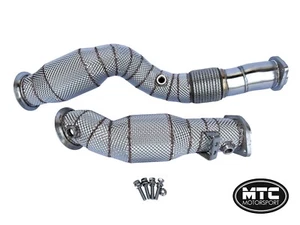 BMW M3 M4 G80 G82 FALLROHRE MIT 200 ZELLEN HI-FLOW SPORTKATZEN & HITZESCHILD 2021 - Bild 1 von 4