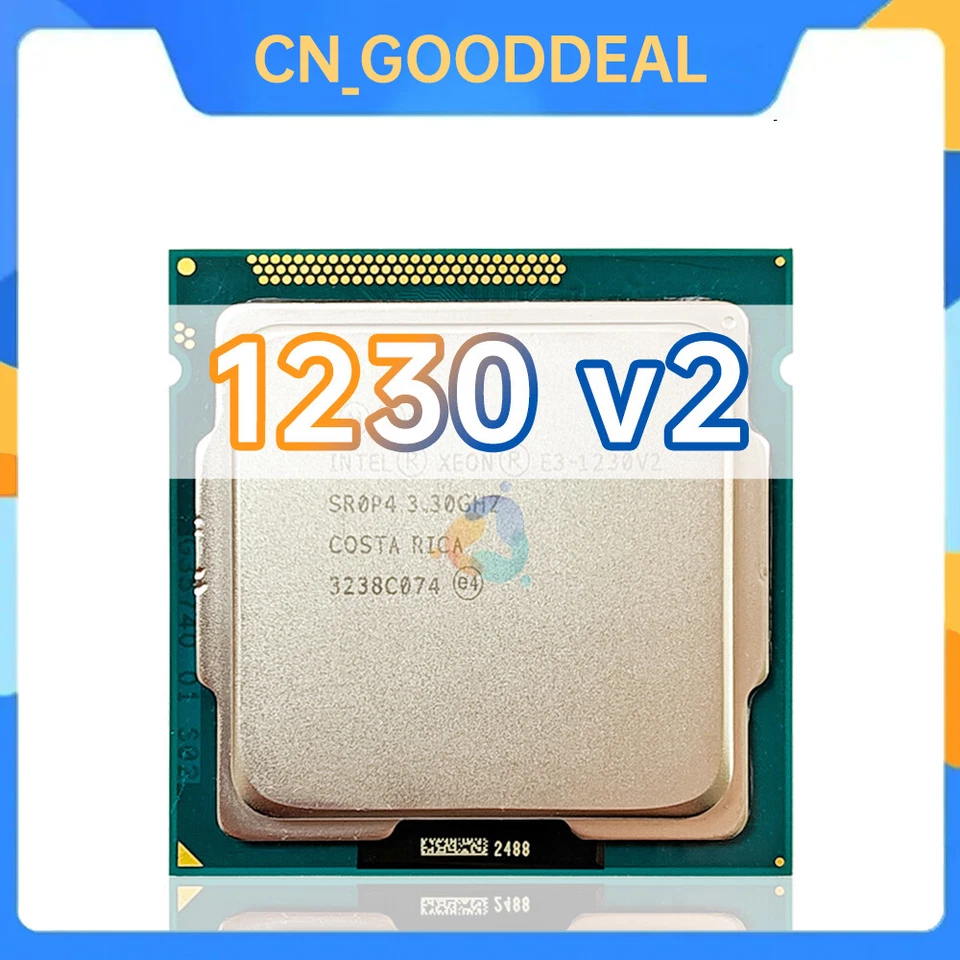 Procesador CPU Intel Xeon E3-1230v2 SR0P4 3,3 GHz 4 núcleos 8 hilos 8 MB 69 W LGA1155 Foto 1 de 1