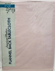 Flanell Rückseite Vinyl Tischdecke, 52""x90"" länglich, ROSA BEIGE FARBDESIGN, AP - Bild 1 von 4