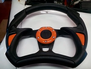 Steering wheel kit for the Polaris Slingshot (ORANGE & BLACK) - Picture 1 of 2