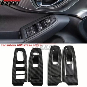Dry Carbon Door Window Lift Button Cover For Subaru WRX STI VB S4 2022 2023 2024 - Picture 1 of 9