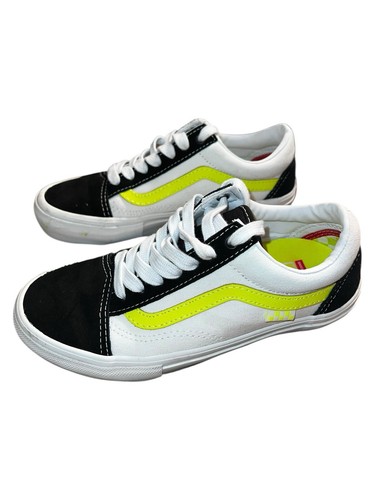 Scarpe Vans Uomo Skate Oldol Skoo Neon Trueco Bianco Gial Telaosciata Scamos Tag 5 