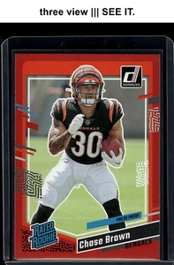 🔴CHASE BROWN 2023 Panini Donruss Rated Rookie Red RC #318 Cincinnati Bengals! - Bild 1 von 6