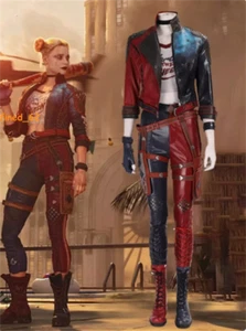 Escuadrón Suicida Harley Quinn Disfraz Conjunto Mujeres Halloween Chaqueta Zapatos - Imagen 1 de 17
