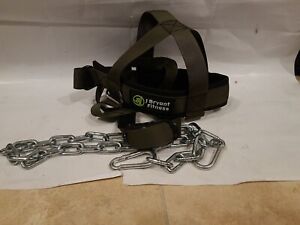 Head Neck Harness with Chain Adjustable Strap Powerlifting Training J Bryant 