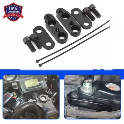 Adaptador elevador abrazadera de manillar de metal negro para Honda Goldwing 1800 GL1800 01-17 Foto 1 de 4