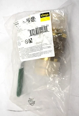 Viega ProPress 79940 Ball Valve 1-1/2" x 1-1/2" P1 x P2 Bronze Ball Valve - Image 1 of 4