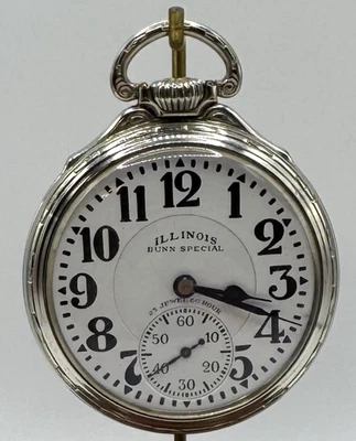 Illinois Bunn Special 163-A Elinvar 23 Jewel 60 Hour Railroad Grade Pocketwatch - Image 1 of 4