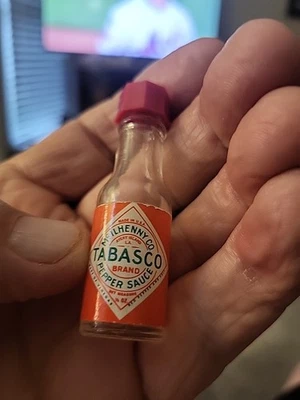  Vintage Miniature Tabasco Bottle 1/4 oz. Empty. 2.3" Tall - Image 1 of 4