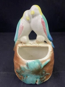 Fioriera tascabile da parete vintage di Morton Pottery Love Birds anni 50 - Foto 1 di 7