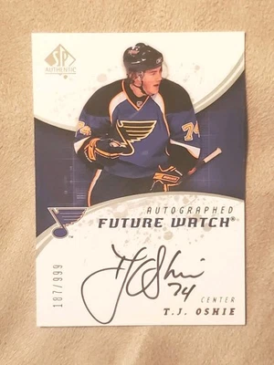 TJ OSHIE 2008-09 SP Authentic Future Watch Auto /999 #243 Rookie Auto RC - Image 1 of 3