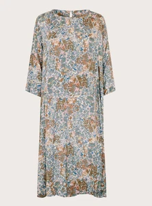 Masai Nabia Dress Loose Fit Pastel Spring Floral Mid Length Size M 12 14 - Picture 1 of 13