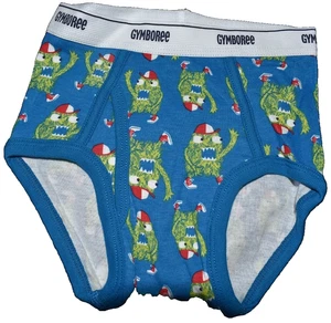 F7 !WOW! 2017 NWOT Gymboree Boys Size XS 4 MONSTER Shoes Cotton Briefs Underwear - Picture 1 of 1