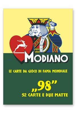 Carte da Gioco Modiano Plastificate "Poker98"            - Rosse e/o  Blu - Immagine 1 di 3
