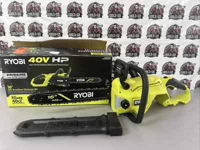RYOBI 40V HP sin escobillas 16 pulgadas Motosierra eléctrica inalámbrica) RY40HPCW02 E14 Foto 1 de 4