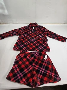 Maurices Damen Pullover und Shorts rot und schwarz - Bild 1 von 1
