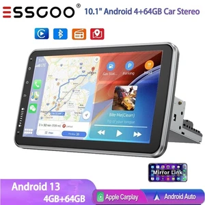 Apple Carplay Single 1 DIN 4+64G Android 13 Car Radio Stereo GPS BT/FM WIFI Navi - Picture 1 of 15
