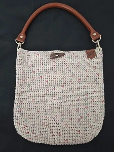Bolso Hobo Cartera "Laurie Made This" ~ Tejido ~ 10X9 Palanca Excelente Estado  - Imagen 1 de 5