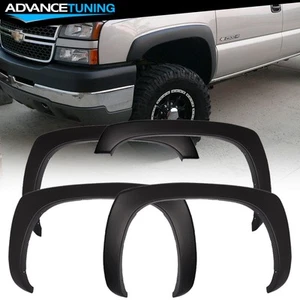 Fits 99-06 Chevy Silverado Sierra 1500 2500 3500 OE Style Smooth Fender Flares - Picture 1 of 11