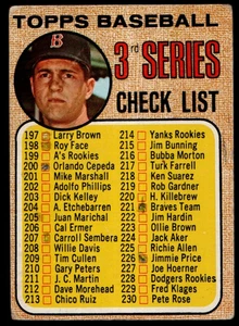 1968 Topps Checklist #192 Carl Yastrzemski Marked/Creased WN1:88 - Picture 1 of 3