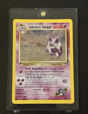 Pokémon TCG Sabrina's Gengar Holo Rare Card 14/132 Gym Heroes - Image 1 of 4