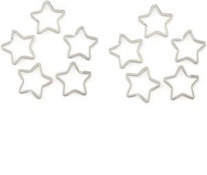 Star Shaped Split Key Rings, 50PCS Metal Star Shaped Split Ring, Star Key Rings - Picture 1 of 4