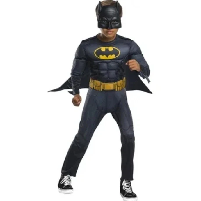Rubies DC Batman Muscle Halloween Costume w/Cape/Mask Boys New Large 3 Piece - Image 1 of 1