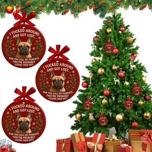 Cute French Bulldog Christmas Ornament%2CChristmas Ornament Tree Decor-G ift~ - Picture 1 of 16