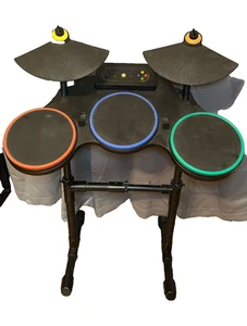 Guitar Hero Drum Kit Controller For Xbox 360 -USED/WORKS (NO PEDAL,NO STICKS) - Picture 1 of 16