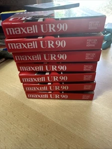 Maxell Audio Cassette Normal Bias UR 90 minutes/135m 7 Unopened Cassettes - Picture 1 of 3