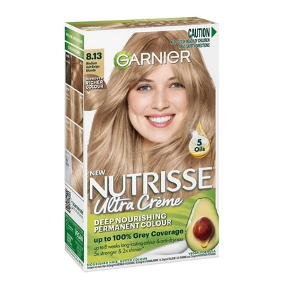 Garnier Nutrisse Permanent Hair Colour 8.13 Medium Ash Blonde - image 1 of 4