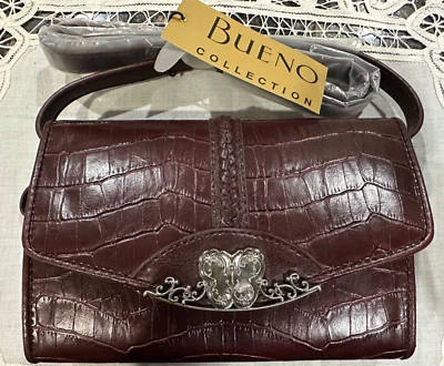 Nuevo de Lote Antiguo Colección Diseño Caimán Bandolera Cartera Monedero 7-1/2x5x3 Foto 1 de 4