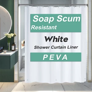 Heavy Duty Frosted Shower Curtain Liner 72X78 in PEVA 3G Waterproof Thin Plastic - Picture 1 of 8