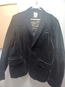 Diesel Mens Sultans Of Suave Black Suede Jacket Has 4 Gold Rings On Each Sleeve - Picture 1 of 11