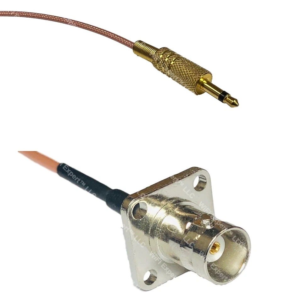 RG316 3.5mm 1/8 to BNC Flange Female RF Cable Rapid-SHIP LOT - Image 1 of 1