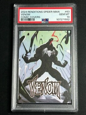 2024 Upper Deck Marvel Renditions Comic Covers Venom #63 PSA 10 GEM MINT MCU SP - Image 1 of 2
