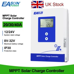 30A MPPT Solar Panel Charger Controller 12V/24V Regulator Battery Charger UK - Picture 1 of 12