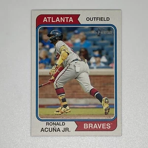 2023 Topps Heritage RONALD ACUNA JR. Base Card #183 Braves - Picture 1 of 2