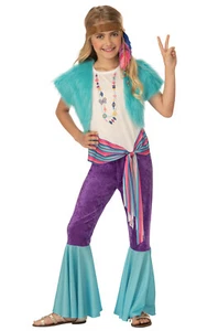 Brand New Hippie Girl 1960's 1970's Child Costume - Picture 1 of 1