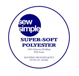 Coser simple guata súper suave 100% poliéster guata 90 pulgadas (220cms) Quilts Patchwork - Imagen 1 de 2