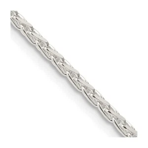 Sterling Silver 2.15mm Diamond-cut Round Spiga Chain Necklace - Picture 1 of 5