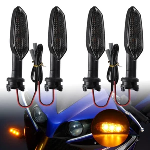 4X LED Indicators Turn Signal Lights For YAMAHA YZFR1/R3/R6 MT-01 MT-07 MT-09 - Picture 1 of 17