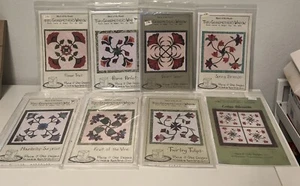Set of 8 patterns-Piece O' Cake-Thru Grandmother's Window-Inspired from 1800s - Picture 1 of 10