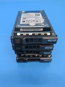 Lot of 4 x Dell 300GB 10K SAS 2.5inch Hard Disk Drives inc. tray Caddy - Picture 1 of 2