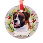 Boxer hanging decoration ceramic with space for name dog lover gift memorial